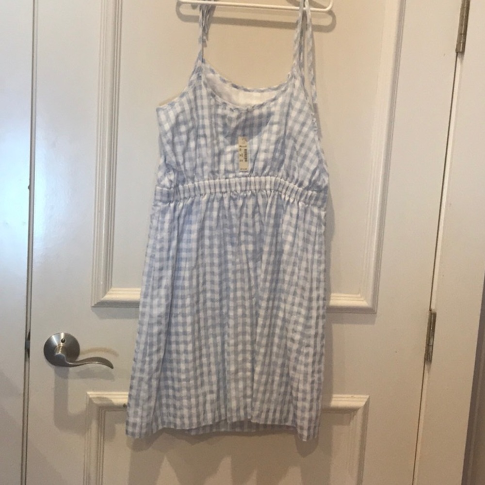 Madewell light blue gingham sundress